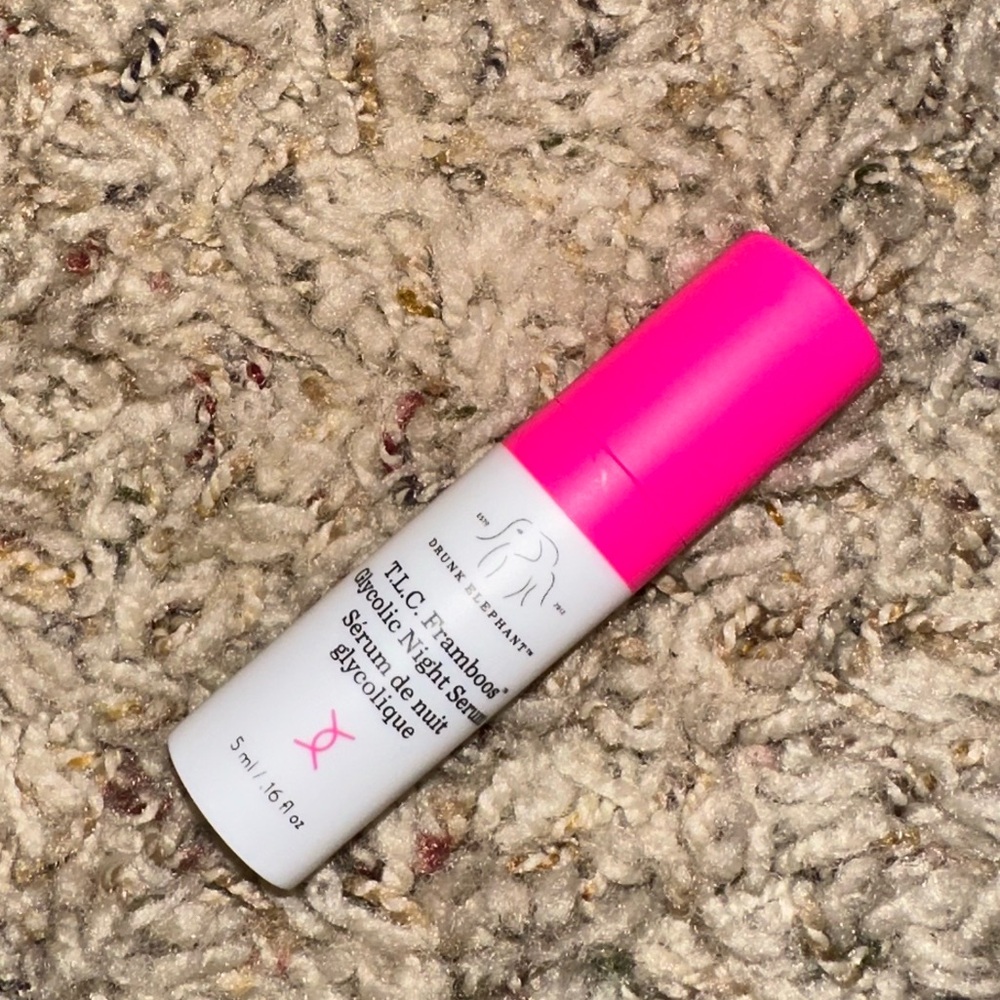 Drunk Elephant T.L.C. Framboos Glycolic Night Serum - Pink mini